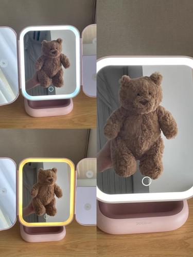 DOCO LAB makeup mirror with light led mirror desktop desktop luminous smart dressing mirror beauty mirror shell mirror photo review