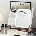 DOCO LAB makeup mirror with light led mirror desktop desktop luminous smart dressing mirror beauty mirror shell mirror photo review